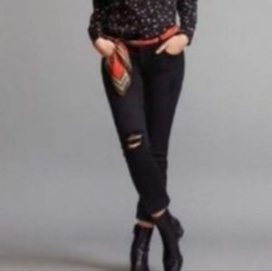 Cabi Distressed Slim Boyfriend Jeans Vintage Black Size 2